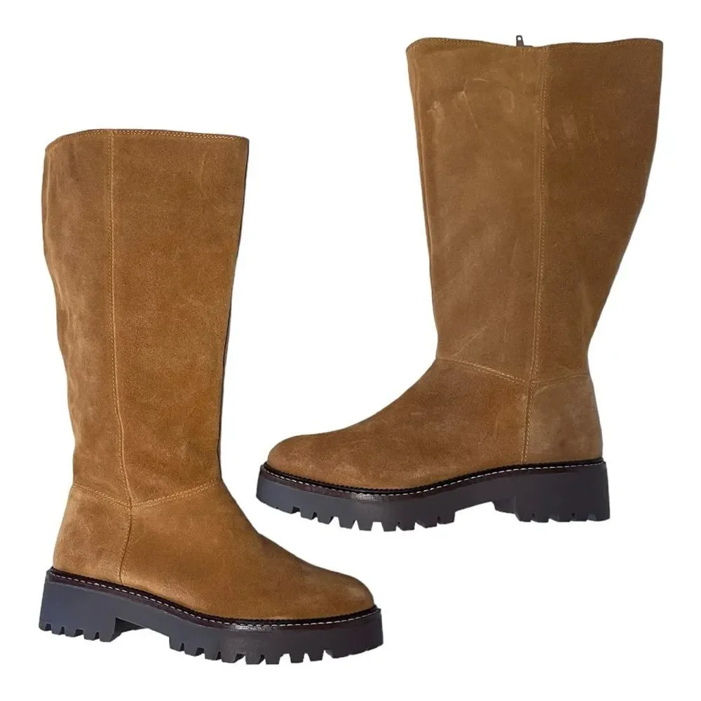 NWOB Caslon | Mimmo Water Resistant Brown Russet Tall Leather‎ Boots 7.5